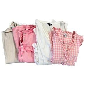 Women’s Top Bundle Size M J Crew Entro Reiss Blouses 4 Piece Lot